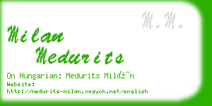 milan medurits business card